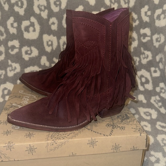 New Lawless Fringe Western Boots by FP Collection at Free People 😍 in Fig 😍 - Picture 5 of 17